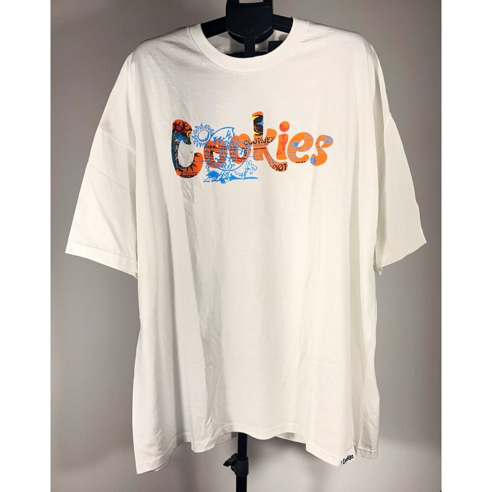 NWT Cookies Worth The Trip SS Tee Mens 4XL Big & Tall White Cotton Graphic Crew